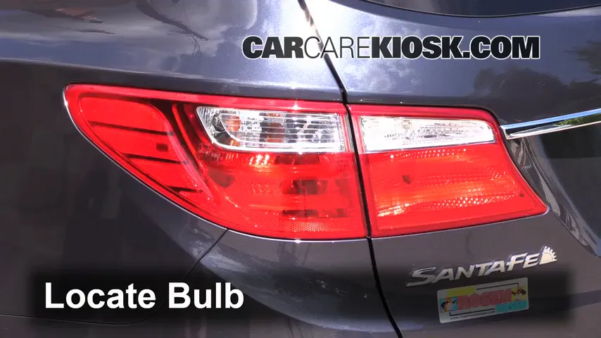 2013 Hyundai Santa Fe GLS 3.3L V6 Lights Tail Light (replace bulb)